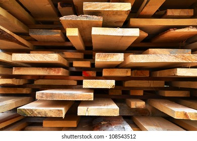 Stack of wooden bars