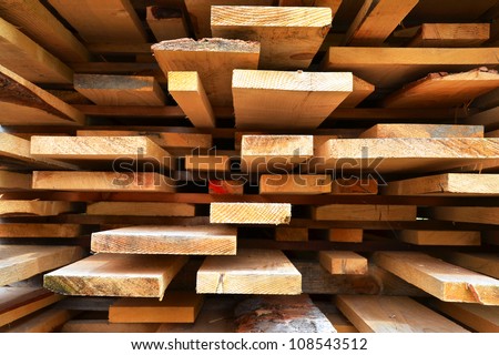 Stack of wooden bars