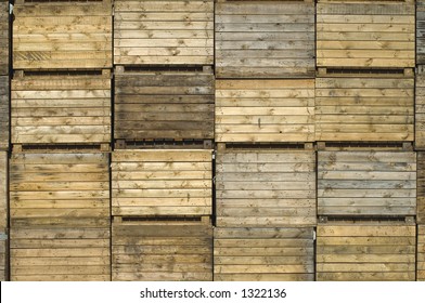 Stack Of Wooden Potato Crates