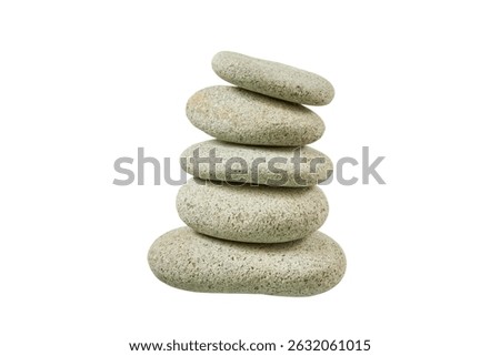 stack of zen stones symbolizing relaxation and harmony isolated on white