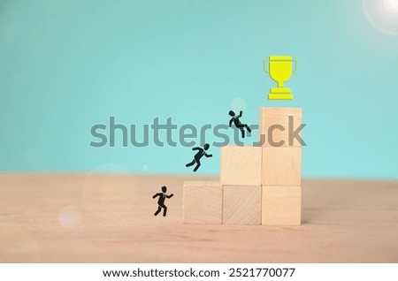 The stacked blocks represent the challenges and obstacles one must overcome to achieve their goals.