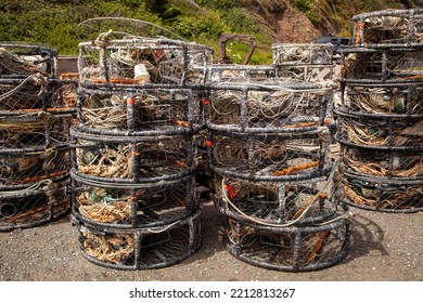 Stacked Crab Traps In Northern California