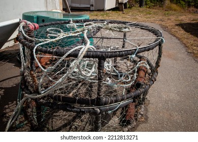 Stacked Crab Traps In Northern California