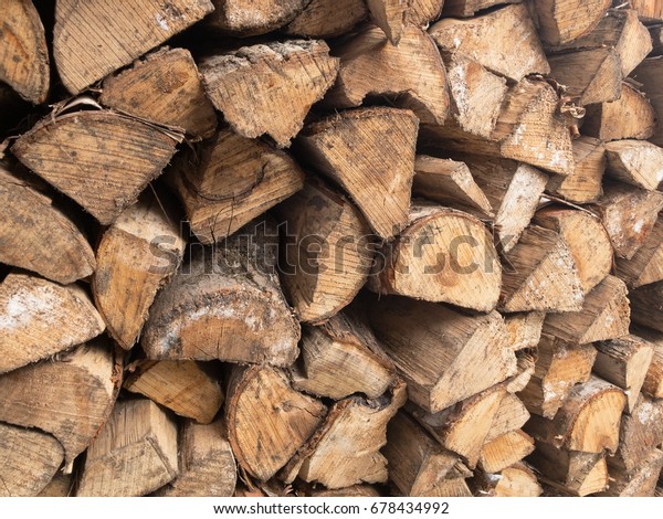 Stacked Firewood Camp Fires Fireplaces Stock Photo Edit Now