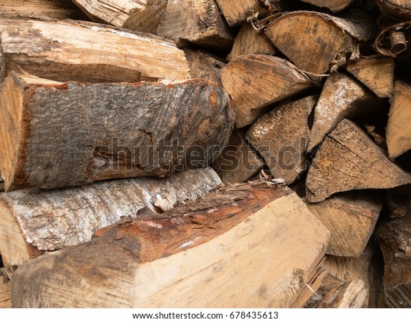 Stacked Firewood Camp Fires Fireplaces Stock Photo Edit Now