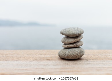 Stacked Four Pebbles