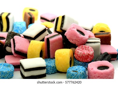 Stacked Liquorice All Sorts Different Shapes Stock Photo 577762420 ...