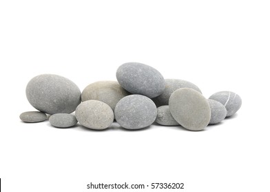 Stacked of natural rounded stones