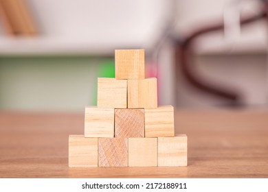 Stacked Natural Wood Blocks, Puzzle