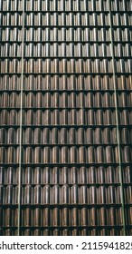 Stacked Pallets Of Empty Beer Cans At A Craft Brewery 