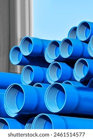 Stacked polymer casing pipe for borewell on construction site