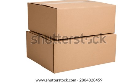 Stacked rectangular brown cardboard shipping boxes for storage and delivery
