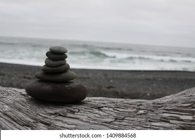 Stacked Rocks - Forks, Washington - Beach