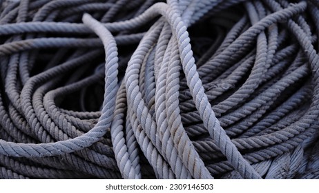stacked rustic ropes as a background