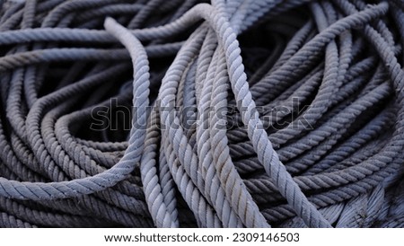 stacked rustic ropes as a background