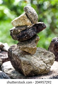 Stacked Stones Of Zen Style