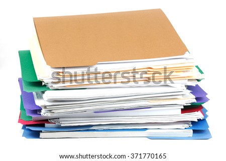 stacking documents folders