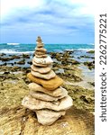 Stacking Rock on the beach, Warrnambool