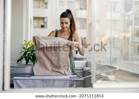 Similar – Image, Stock Photo balcony Laundry Wash