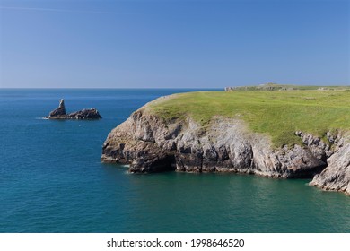 Stackpole Estate On A Calm Sunny Day, Pembrokeshire Coast, Wales, UK