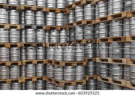 Stacks of barrels