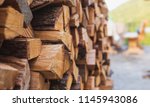 Stacks of Firewood. Preparation of firewood for the winter.Pile of Firewood.Firewood background