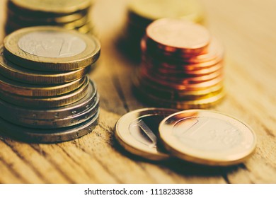 Similar Images, Stock Photos & Vectors of Euro coins and banknotes and