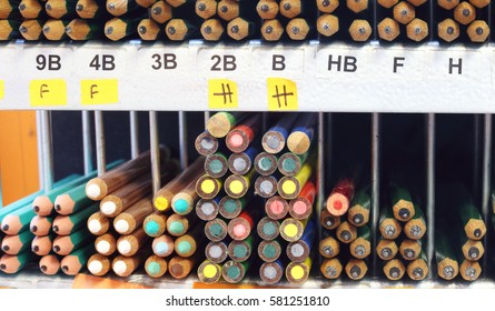 Stacks Of  Pencils In Office  Stationary Store