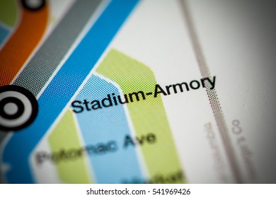 Stadium Armory Station. Washington DC Metro Map.