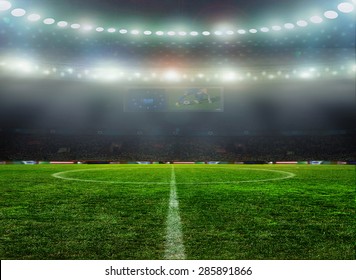 stadium with fans the night before the match - Powered by Shutterstock