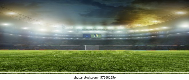 stadium with fans the night before the match . - Powered by Shutterstock