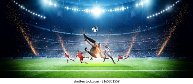 stadium and football players, 3d rendering - Powered by Shutterstock