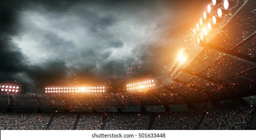 stadium light 3d rendering