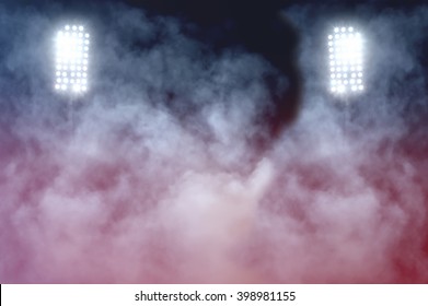 Stadium Lights And Smoke