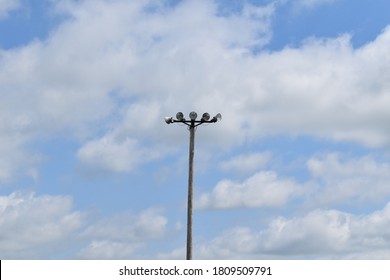 Stadium Lights At A Softball Field