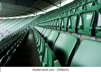 Stadium Seating Empty Green Seats