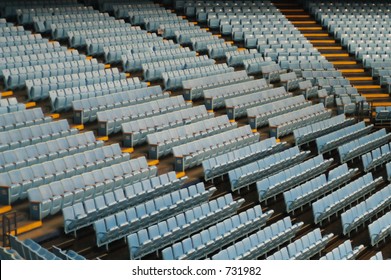 Stadium Seating Inside The Dean E. Smith Center, The Home Court Of The North Carolina Tar Heel Men's Basketball Team.