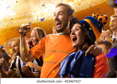 stadium soccer fans emotions portrait 