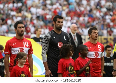 Stadler American Financial Field In Philadelphia On May 29, 2010, The Football Match Played Between Turkey Won 2-1. Arda Turan, Volkan Demirel, Emre Belezoglu