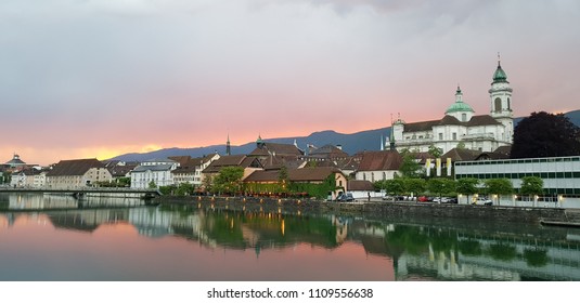 Stadt Solothurn bei Sonnenuntergang