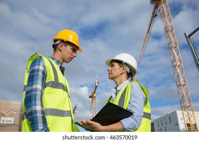 staff on construction site