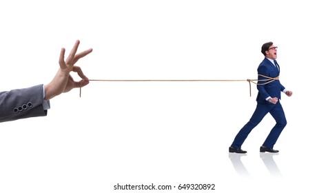 Staff Retention Concept With Employee Tied Up