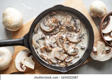 Staffed Mushrooms with fresh dill, cheese and sour cream. - Shutterstock ID 1654332487