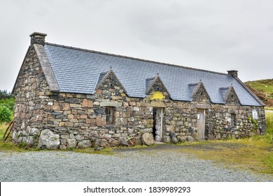 Staffin, Scotland, United Kingdom – September 22, 2017. Staffin Dinosaur Museum In Staffin, Scotland. Exterior View On A Cloudy Day.