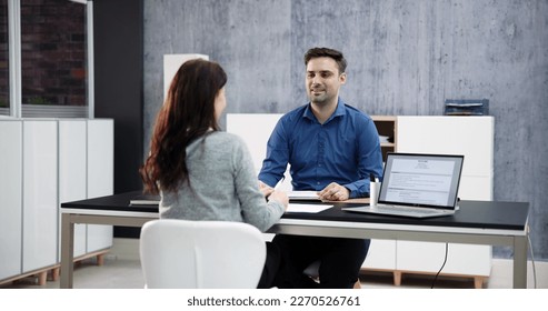 Staffing Interview In Office. Law Recruiter Meeting Handshake - Shutterstock ID 2270526761