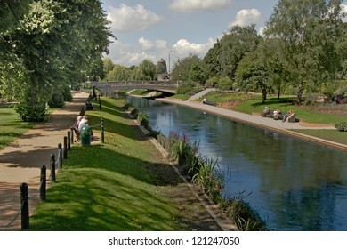 Stafford Park Is A Quiet Spot To Relax, Watching The River Sow Flow Gently Past.