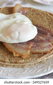 Staffordshire Oatcakes A Savoury Pancake With Bacon And Egg