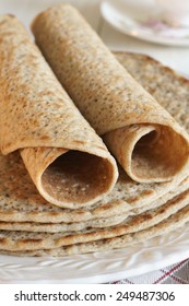 Staffordshire Oatcakes A Savoury Pancake Made With Oatmeal Flour And Yeast