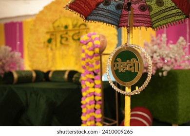 Stage Decoation of Mehandi Function, Indian Mehandi Riitual 