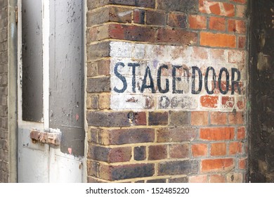 Stage Door Entrance Of An Old Theater